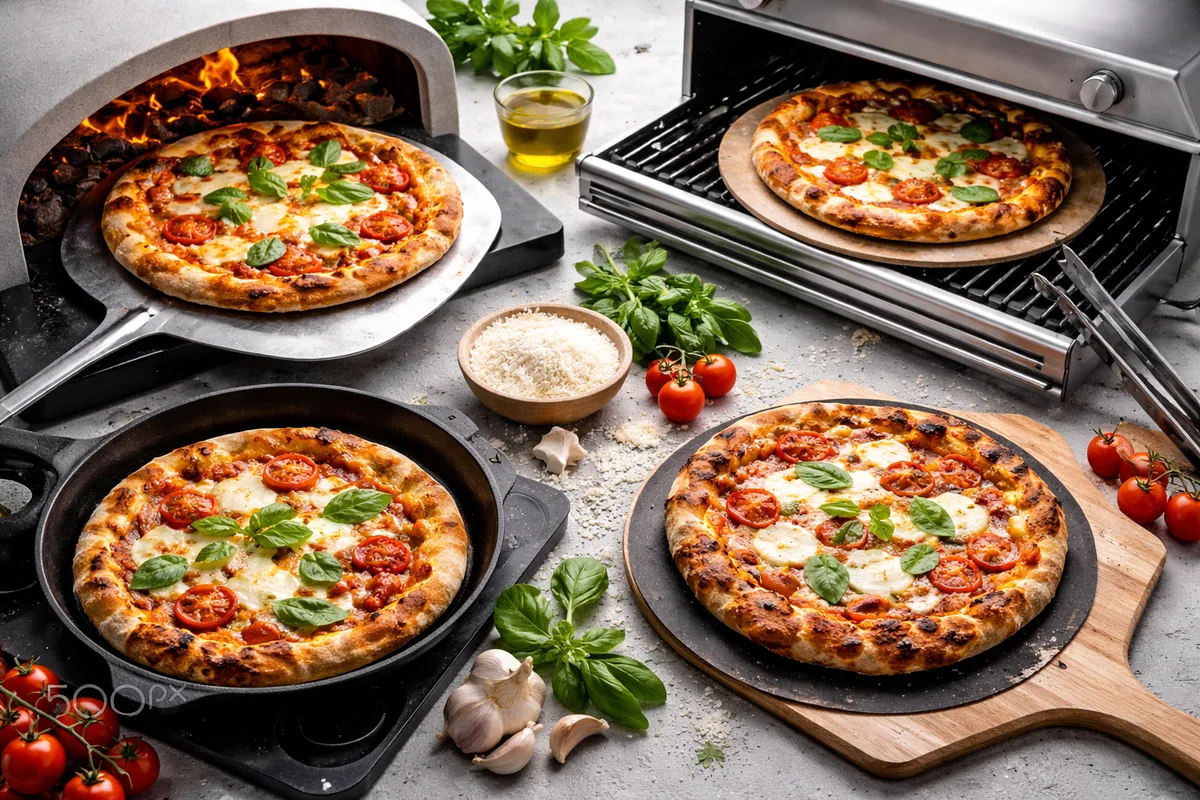 Comment réaliser une pizza maison avec différentes techniques de cuisson