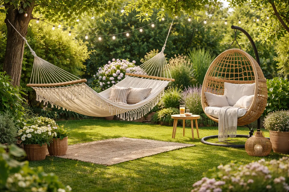 Comment intégrer un hamac suspendu et un fauteuil dans son jardin pour une relaxation optimale